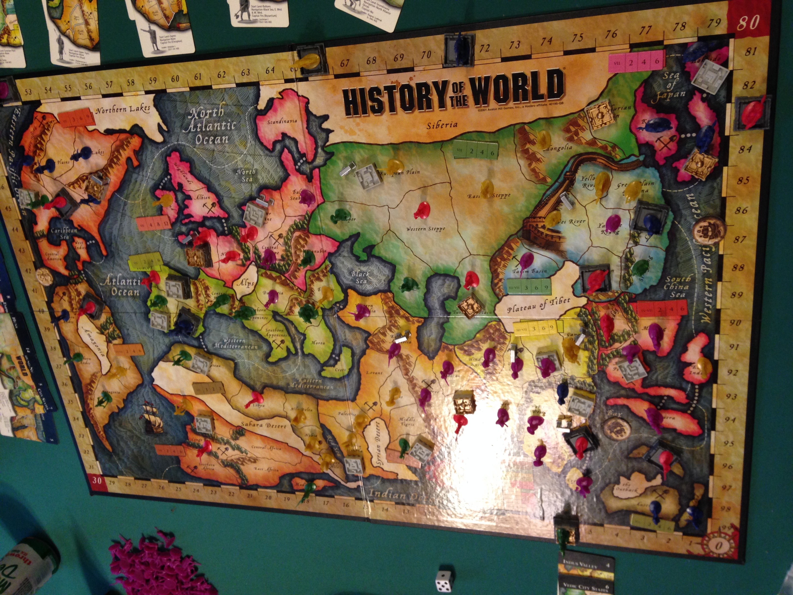 The end of the World. Green(Ben), Red (Owen), Blue (Mike), Yellow (Steve), Purple (Jim)